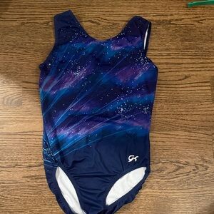 GK Galaxy Print Leotard in Blue and Purple